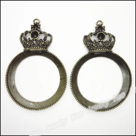 20 шт. винтажные подвески в виде короны античные бронзовые из цинкового сплава для