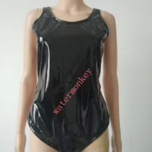 Wetlook, ПВХ, латекс, боди, майка, женский, без рукавов, цельный, боди, Корректирующее белье, ПУ, одежда, Клубная одежда для детей, взрослых