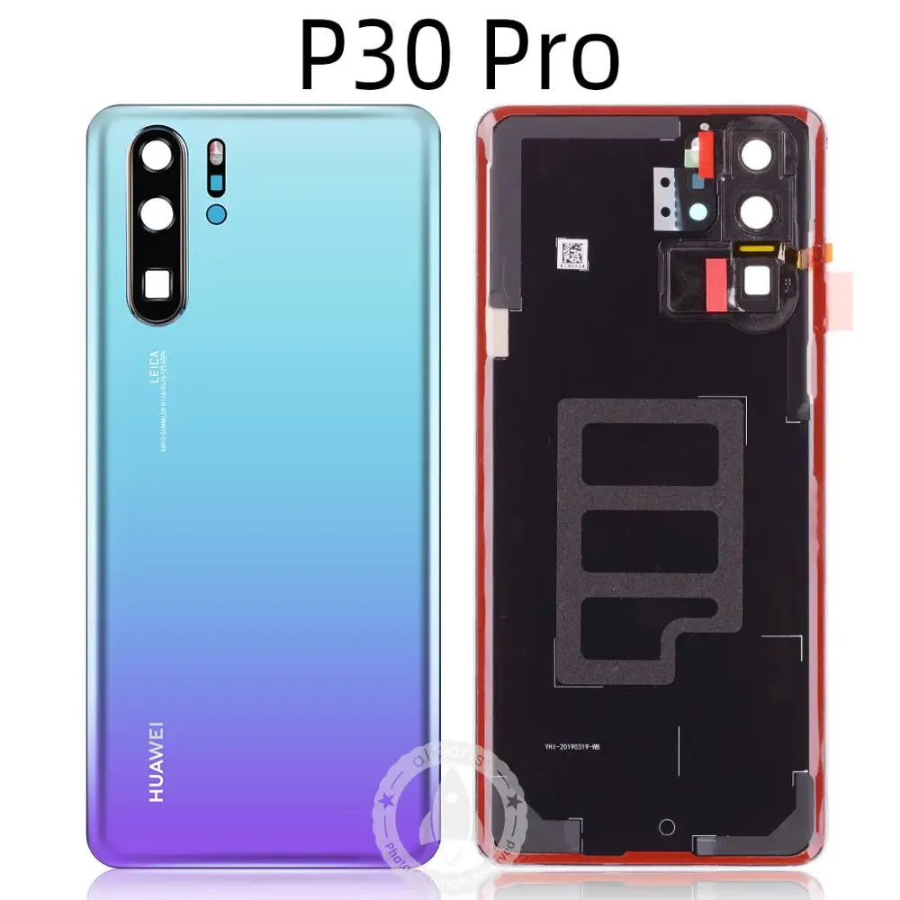 Задний корпус для huawei P30 Pro задняя крышка стеклянная батарея с объективом камеры Замена для huawei P30 Задняя крышка батареи - Цвет: P30 Pro Sky