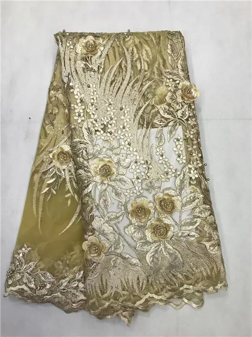 High Quality African Lace Fabrics 2018 Hot Sales French Mesh Laces cotton Jacquard weave drilling Beaded For partty!jl-1-2 | Дом и сад