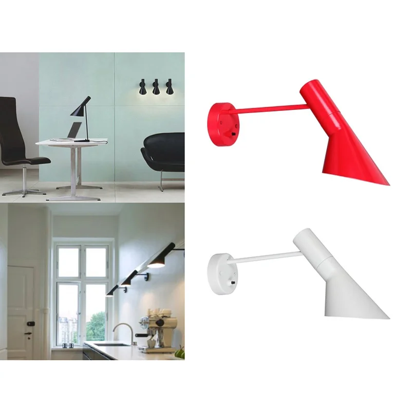 Реплика черная краска настенная лампа для спальни Европа гостиная кафе