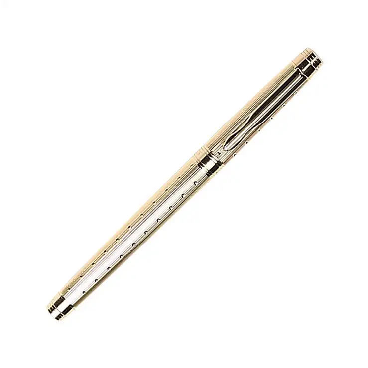 Высокое качество Stylo plume чернила с перьевой ручкой перьевая ручка Золотой зажим Роскошные Канцтовары Penna stilografica Caneta tinteiro 03819