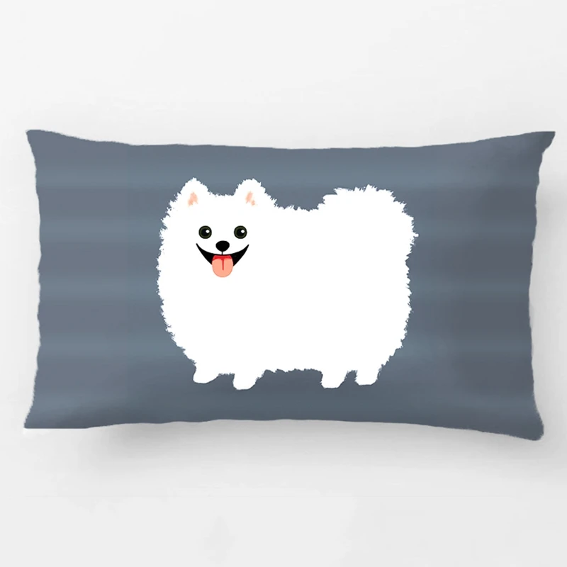 Милый белый Pomeranian Свадебный Декоративный Чехол на подушку подгоняемый подарок