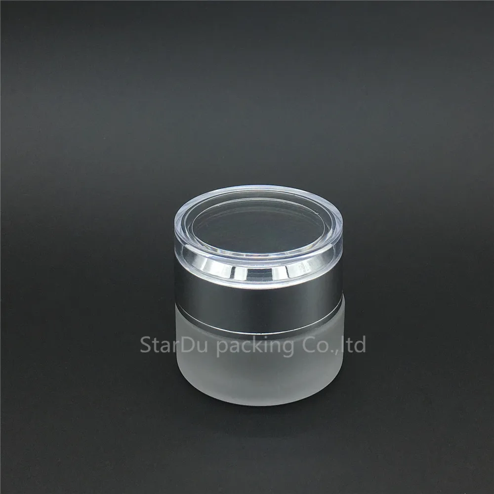 

High-quality 20g 30g 50g Frosted Glass Cream Jar, Glass Jar for Eye Cream and Lipstick, Senior Cream Bottle 3pcs