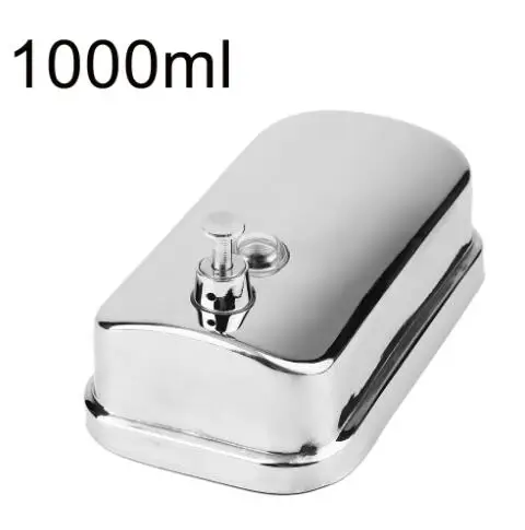 1000ml ICOCO 500/1000 мл настенные дозаторы жидкого мыла из нержавеющей стали для ванной комнаты, дозатор мыла/дозатор шампуня - Цвет: 1000ml