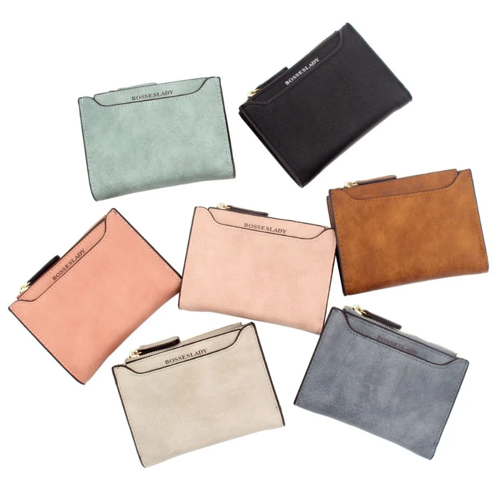 High quality matte PU leather Womens Wallets Purses female letter purse zipper coin wallet multifunction Ladies card holders 25# | Багаж и