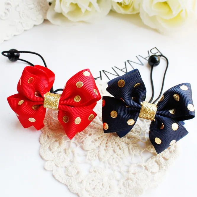 Изысканные 10 шт. модные милые ленты с бантом эластичные резинки для волос