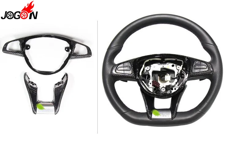 B Карбоновый руль накладка для Benz SL SLC R231 R172 SL350 SL400 SL450 SL500 SL63 SL65 - Название цвета: B