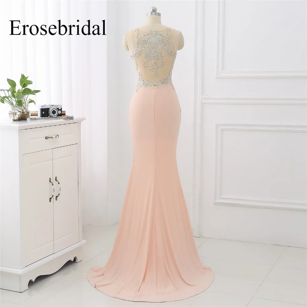Женское платье Русалочка Erosebridal длинное кружевное с коротким шлейфом 2019|Вечерние