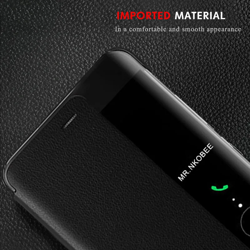 NKOBEE оригинал для huawei P10 плюс Чехол Smart окно Coque P20 Pro Флип Мобильный телефон
