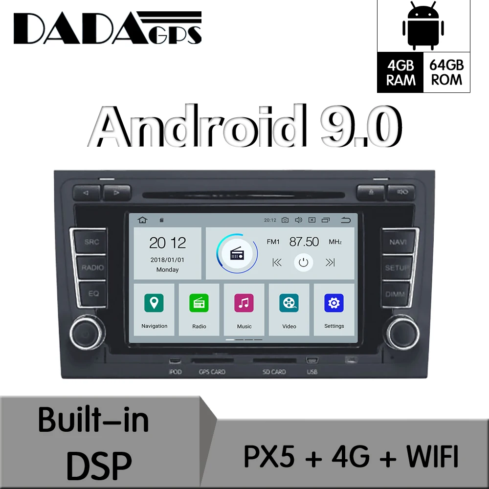 Android 9 0 4 + 64 Гб px5 встроенный DSP Автомобильный мультимедийный DVD плеер GPS радио для