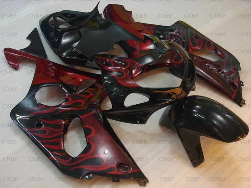 GSXR600 GSXR750 GSXR1000 2000 - 2003 K12 Пластиковые обтекатели GSX R600 R750 R1000 01 00 черная красная рамка