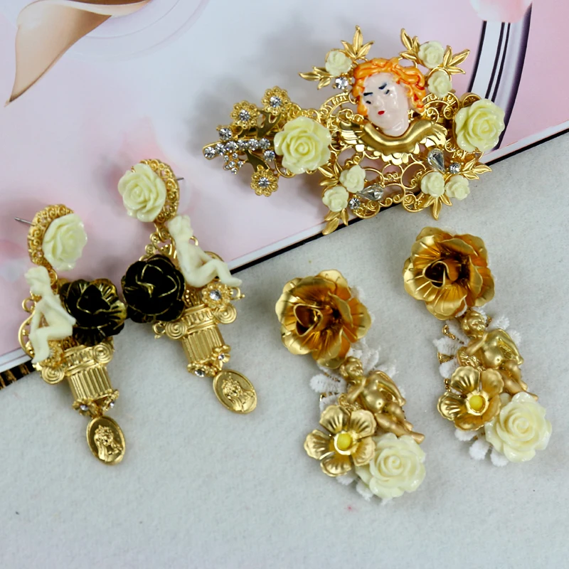 Мода в стиле барокко дворец зажим для волос Стразы ретро с украшением виде