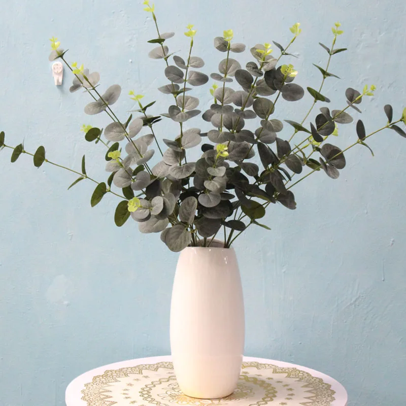 Искусственные листья 65 см искусственные растения большой букет эвкалипта