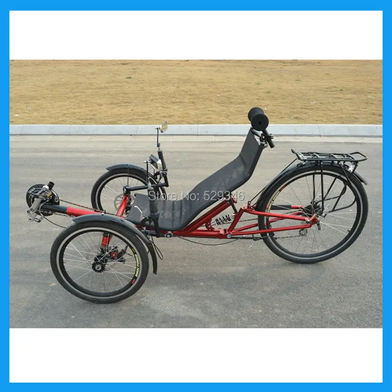 Высокоуглеродистой стали 3 Колеса Складной Лежачие Trike|recumbent trike|3 wheeltrike recumbent |