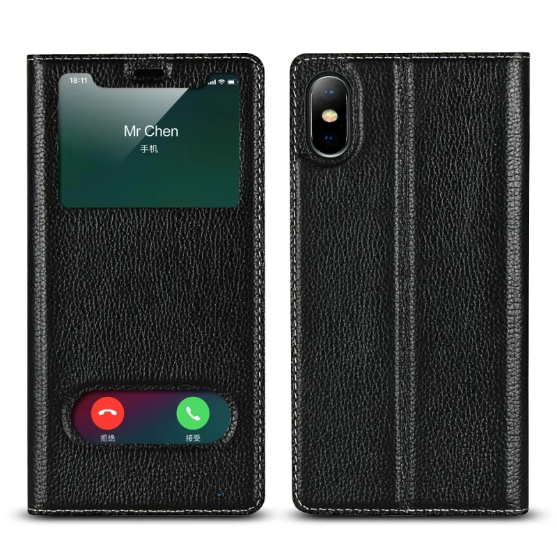 Пояса из натуральной кожи чехол для iPhone 5 5S SE 6 6S 7 8 Plus X XS Max XR XS чехол с окошком на магнитной застежке Coque аксессуары для телефона