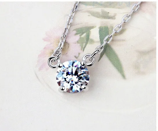 S простое ожерелье с натуральным цирконом модные ювелирные изделия Прямая