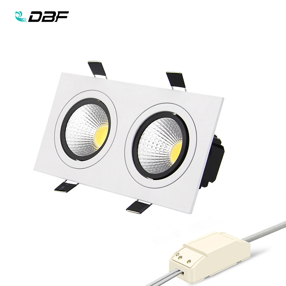 Прямоугольный Встраиваемый светодиодный точечный Светильник направленного