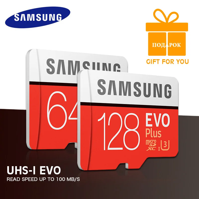 SAMSUNG Micro SD карта памяти EVO+ Plus 32 Гб класс 10 Водонепроницаемая TFFlash карта памяти C10 SDHC/SDXCUHS-1 для смартфонов