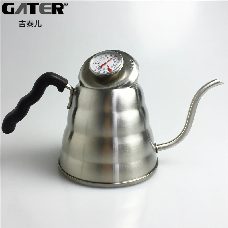 Гатер 1200 мл 304 нержавеющая сталь капельный Чайник Термометр чайник Измерение