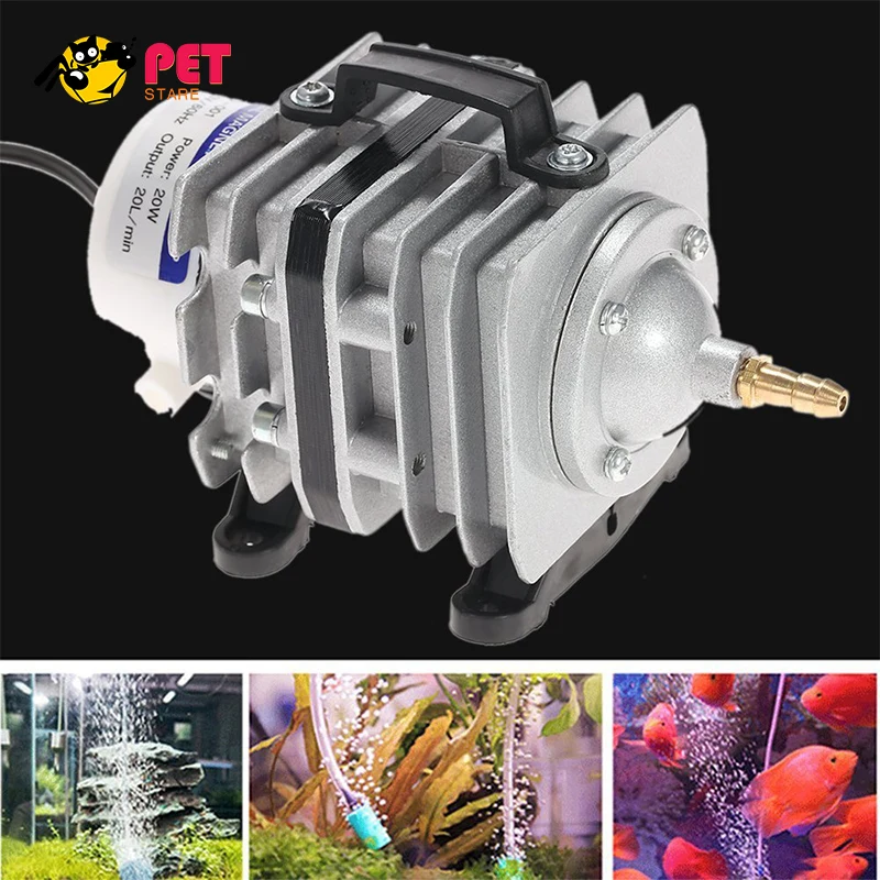 Aquarium Air Pump Compressor for Fish Aerator AC 220V Aquaristics Electrical Magnet Oxygen | Дом и сад