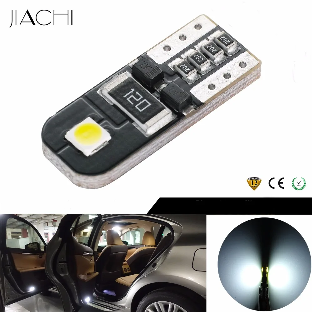 JIACHI 10 x T10 светодиодный W5W 194 168 Canbus без ошибок для Audi VW BMW Passat Golf peugeot габаритный