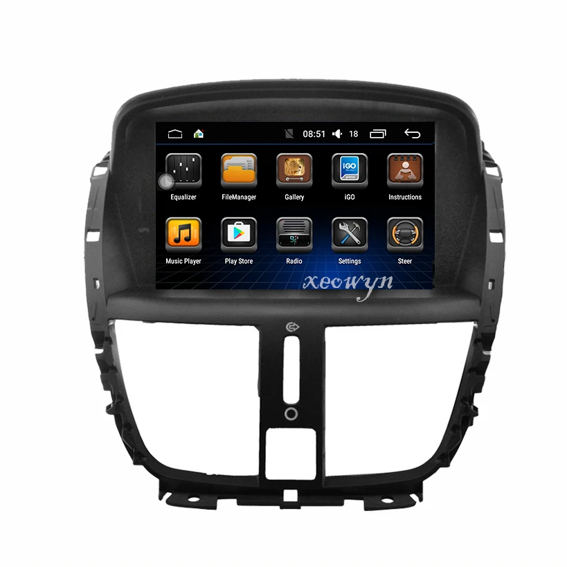 Android 9,1 1 Din Автомобильная магнитола для peugeot 207 2007-2011 2012 2013 Автомобильный мультимедийный плеер стерео gps навигации автомобиля DVD ips SD