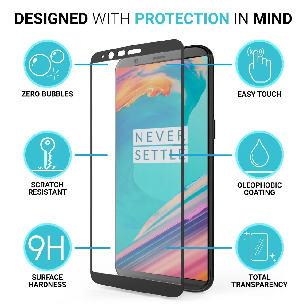 HOPCHAM для OnePlus 5T стекло 3D полное покрытие закаленное Защита экрана One Plus защитная