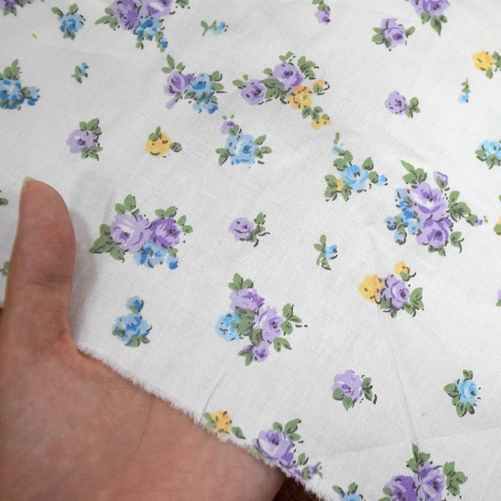 Новое поступление 100% хлопок ткань куклы синие цветы дизайн для скрапбукинга