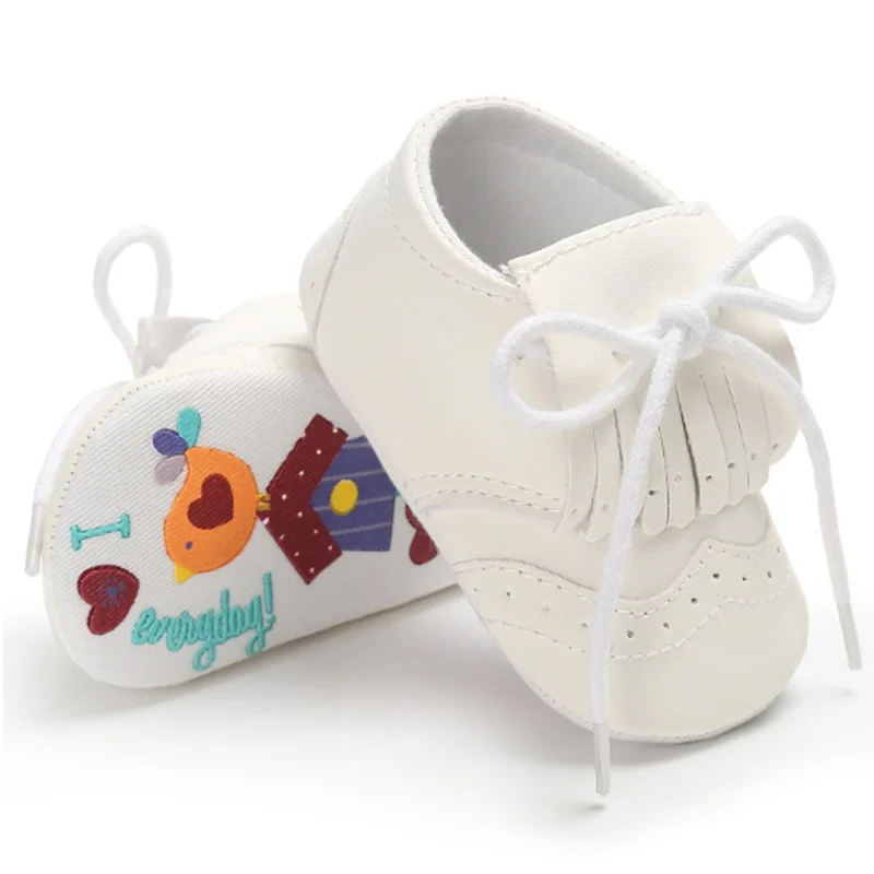 Новинка 2017 года с кисточками для маленьких девочек из искусственной кожи обувь