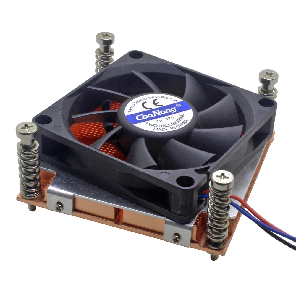 1U серверный кулер для процессора, медный радиатор для Intel Pentium Core LGA 775, промышленная рабочая станция, компьютер, активное охлаждение