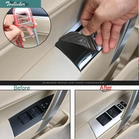 tonlinker cover case sticker for toyota corolla 2014 17 car styling 4 pcs stainless steel door windows lift button cover sticker
