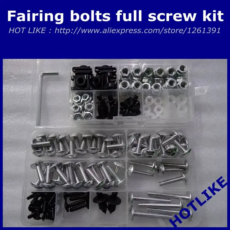 Fullset болты обтекаемой формы винт комплект для KAWASAKI NINJA ZX 6R 2003 2004 03 04 636 обтекатель