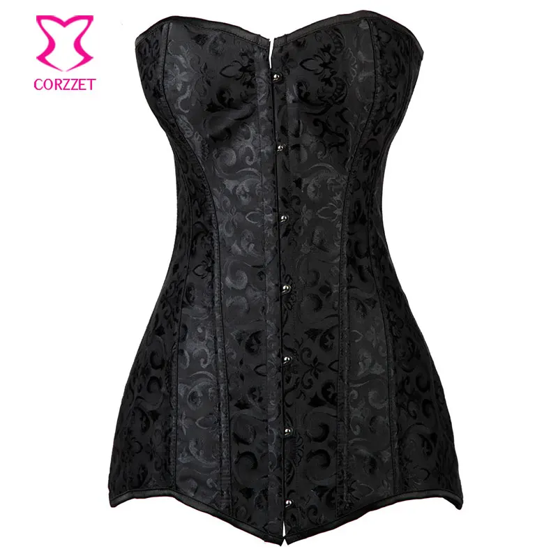 Корсет Женский жаккардовый с косточками из стали длинный размера плюс | Женская