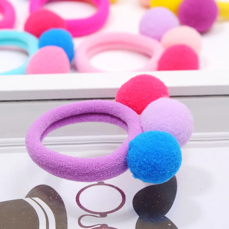 Новинка 2018 милые эластичные держатели для волос с 3 шариками модные детские