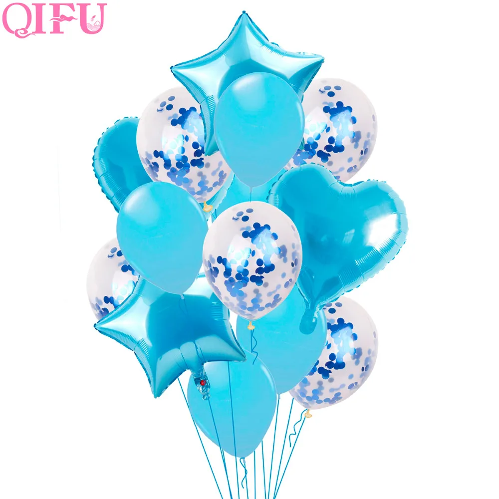 QIFU BabyShower воздушный шар для первого дня рождения мальчиков розовый из фольги