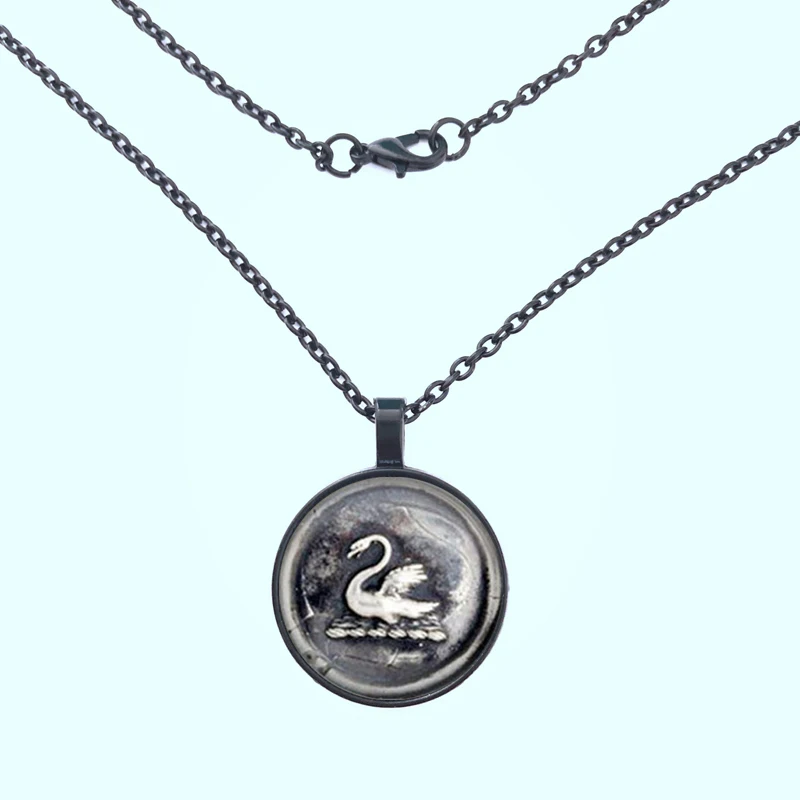 GDRGYB ожерелье с подвеской в виде Эммы лебедя винтажное из стекла ювелирное