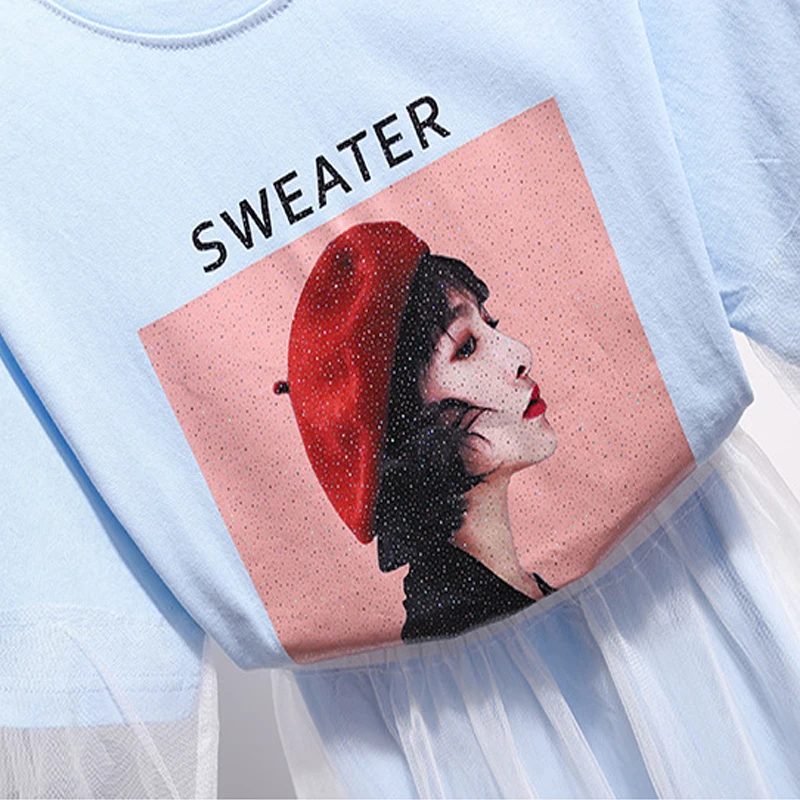 Женский комплект из двух предметов длинное платье рубашка с оборками на рукавах