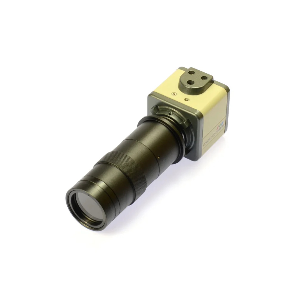 1200TVL BNC цифровой промышленный микроскоп камера 100X зум C mount объектив 40 LED Кольцевой