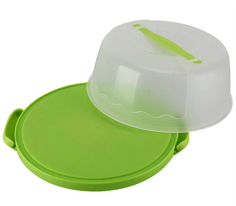 10 Inch Colorful Plastic Cake Storage Case Cake Container Silicone Container Portable Carry Box for CupCake Kitchen Accessories