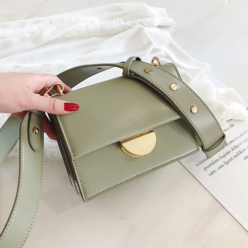 PU Leather Matcha green chain design Crossbody Bags Women Small Chain Handbag small bags Hand Bag Ladies Designer Evening | Багаж и сумки