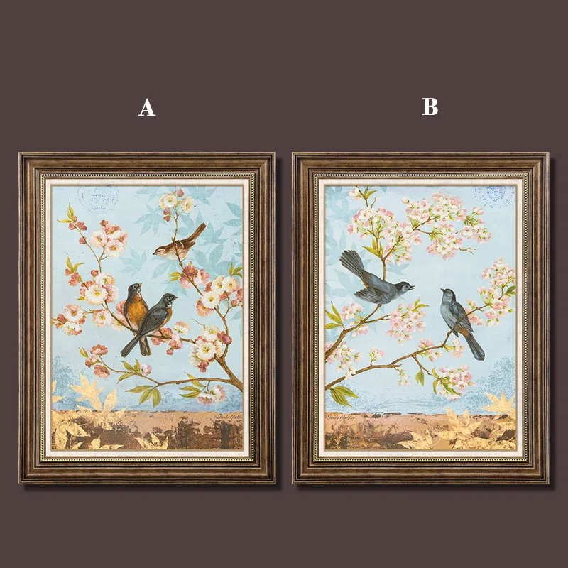 

5D Diamond Painting Full Diamond Living Room American Style Flowers And Birds Diamond Embroidery Drill Cross Stitch DIY Home Dec