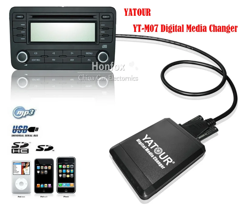 Yatour автомобиль IPod адаптер YT-M07 для Alpine AI-NET dva/Ida/TDA/CDA-78XX серии Ipod/iphone/ USB/SD/AUX
