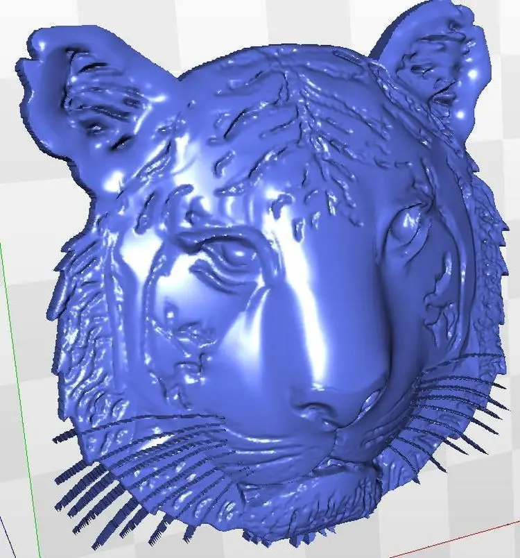 

3d tiger_4 relief model for cnc in STL file