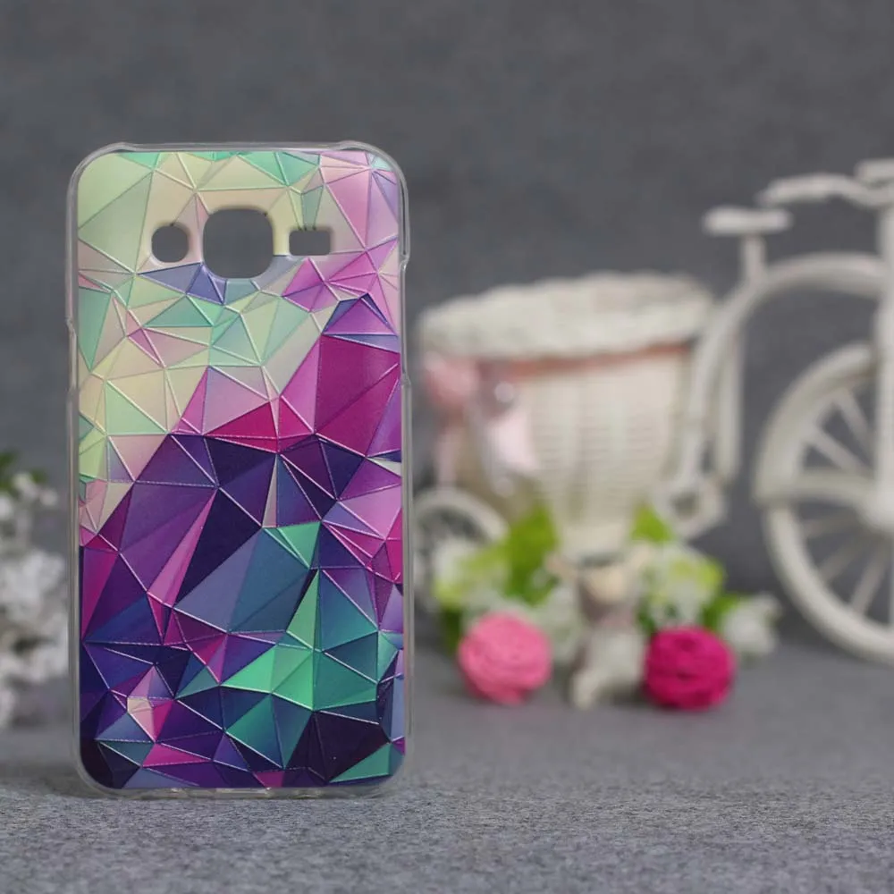 Модный чехол для Samsung Galaxy J5 J500 J500F цветной защитный задней панели телефона с 3D