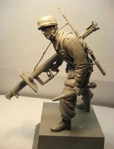 Коллекция 1/16 года Fallschirmjager с Panzerschreck Нормандия 1944 фигурка солдатиков из смолы GK