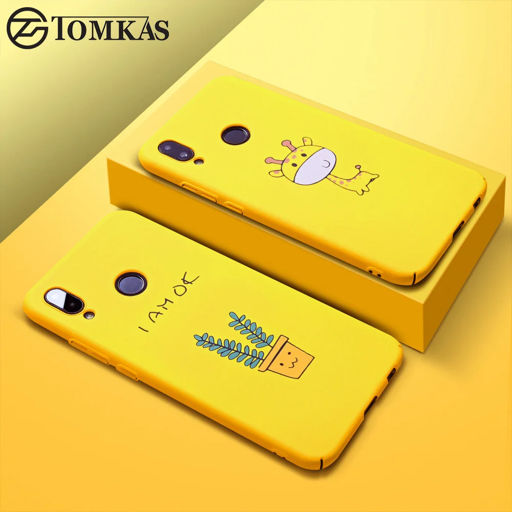 TOMKAS цветочные чехлы для huawei P20 Lite чехол с милым животным рисунком жесткая матовая