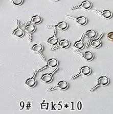 DIY металлические аксессуары ofsheep гвоздь 9 слово иглы Кристалл эпоксидной смолы глины винт дрель коготь кулон ноготь - Цвет: white-k