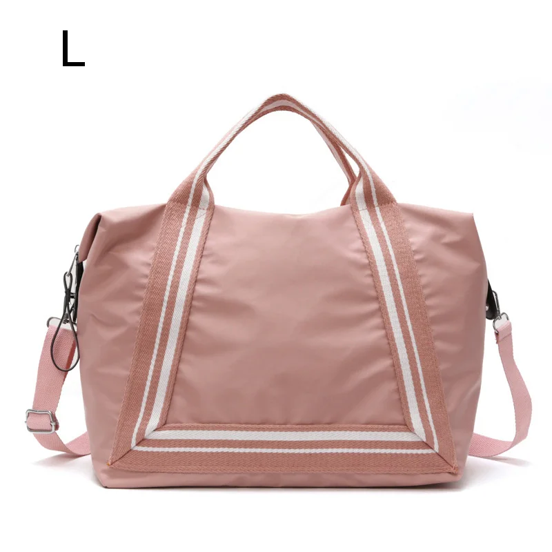 Pink L Женские спортивные сумки для тренировок, тренажерного зала, фитнеса, путешествий, прочные, водонепроницаемые, нейлоновые, для спорта на открытом воздухе, сумки через плечо для женщин XA941WD - Цвет: Pink L