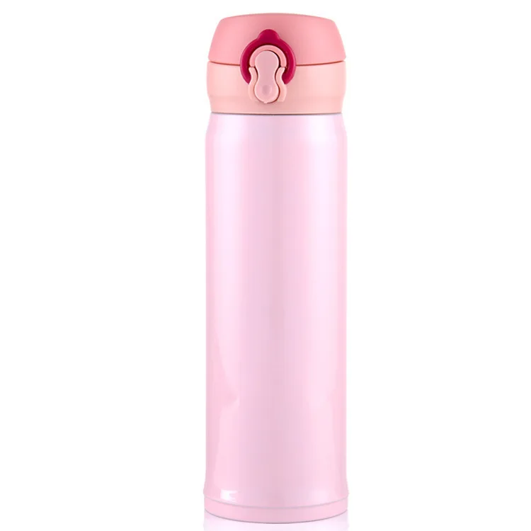 pink 450 мл Нержавеющая сталь с двойными стенками, изотермическая чашка вакуумной присоской Термальность кружка термос Кофе кружка автомобиля туристическая бутылка Термокружка термос - Цвет: pink